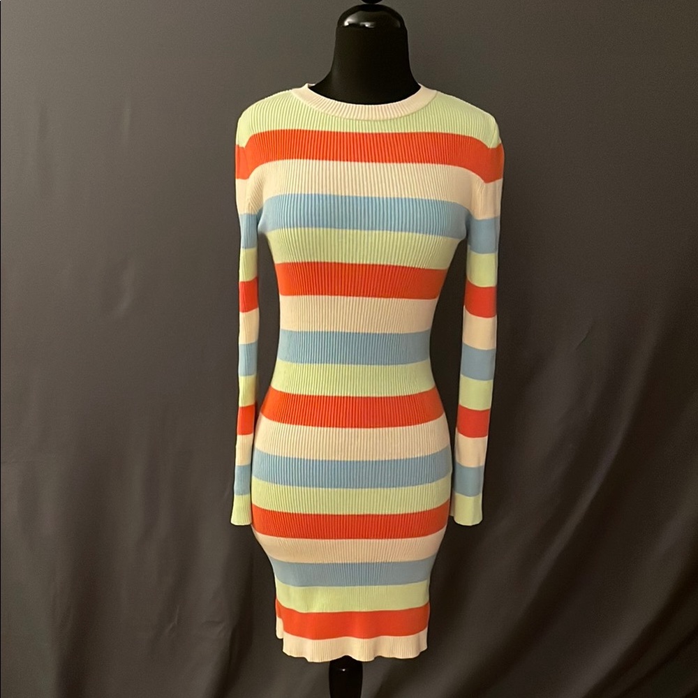 Zara Striped Multicolor Knit Dress